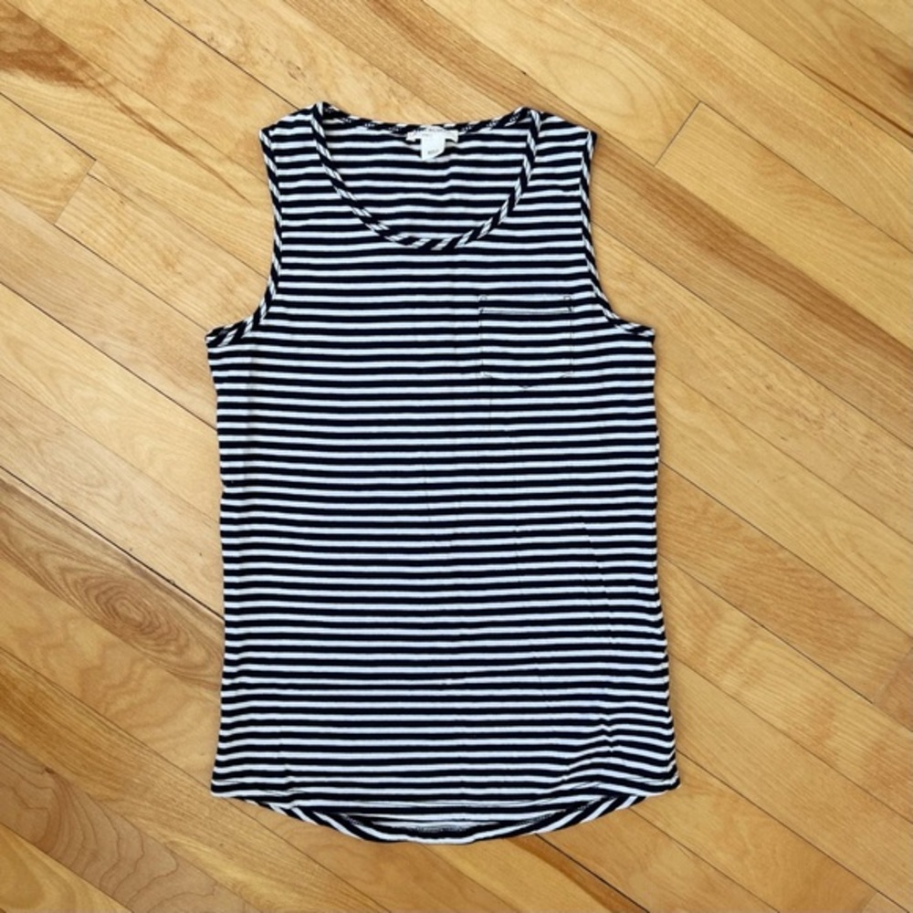 J. Crew Navy Stripped Tank - Size L